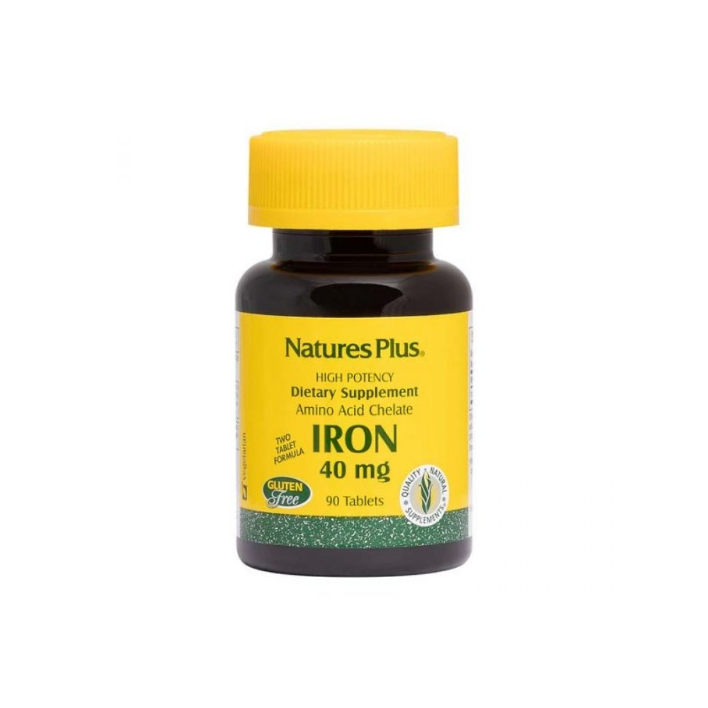 Natures Plus Iron 40mg Amino Acid Chelate 